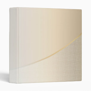 Rustic Vintage Beige Linen Printed 3 Ring Binder