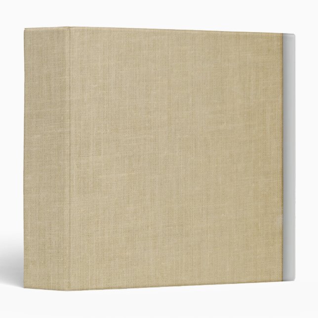 Rustic Vintage Beige Linen Printed Binder (Front/Spine)