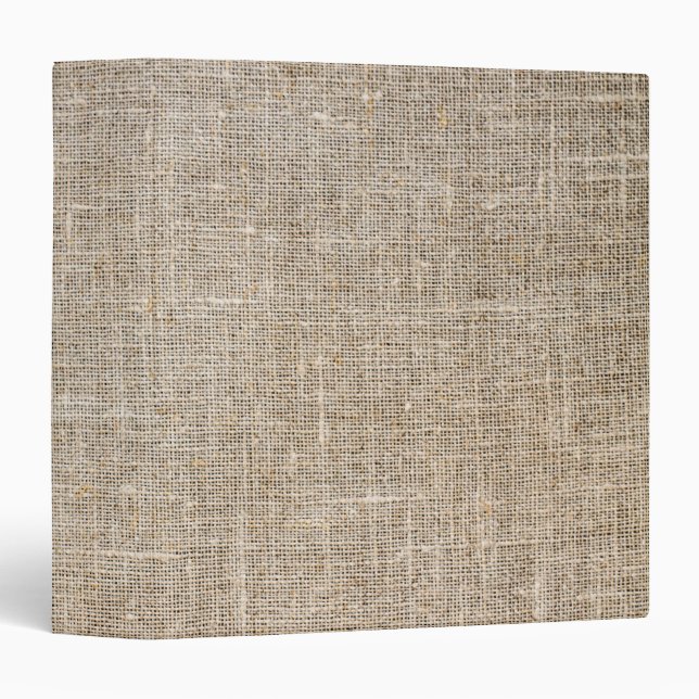 Rustic Vintage Beige Linen Printed Binder (Front/Spine)