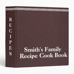 Rustic Vintage Beige Linen Printed Cookbook Binder