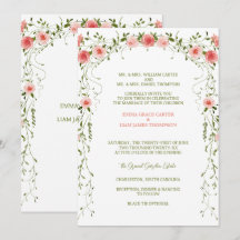 Rustic Vintage Blush Pink Floral Arch Wedding