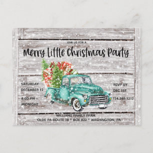 Rustic Vintage Camion Bois Invitation de la fête d