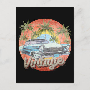 Rustic Vintage Car Summer Vacation Postcard