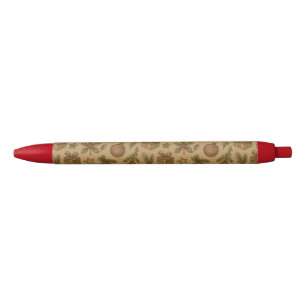 Rustic, vintage Christmas patterned Black Ink Pen