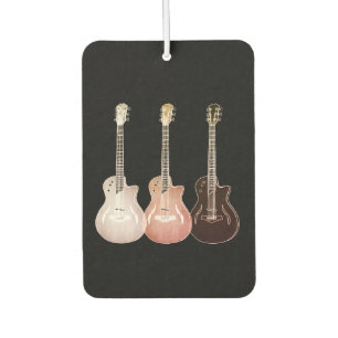 Rustic Vintage Classic Semi Acoustic Guitar Art Air Freshener