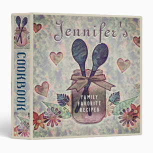 Rustic Vintage Country Personalized Cookbook 3 Ri Binder