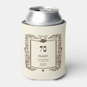 Rustic Vintage Cowboy Western Barn Elegant Can Cooler