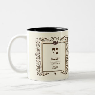 Rustic Vintage Cowboy Western Barn Elegant  Two-Tone Coffee Mug