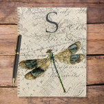 Rustic Vintage Dragonfly Monogram Planner<br><div class="desc">This design features an old style journal page with a beautiful dragonfly. Personalize it with your last name initial. Created by Simply Farmhouse Press.</div>