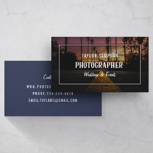 Rustic Vintage Feature Photo Photographer Business Card