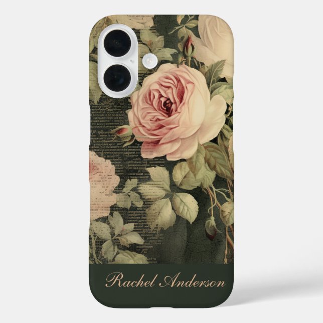 Rustic Vintage Floral Case-Mate iPhone Case (Back)