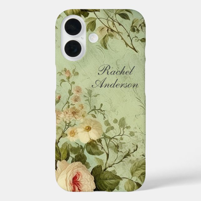 Rustic Vintage Floral Case-Mate iPhone Case (Back)