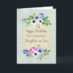 Rustic Vintage Flowers Daughter in Law Birthday Card<br><div class="desc">Birthday card for daughter in law with rustic vintage flowers and lace and thoughtful verse.</div>