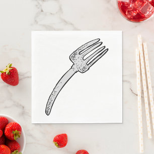 Rustic Vintage Fork Retro Cutlery Napkin