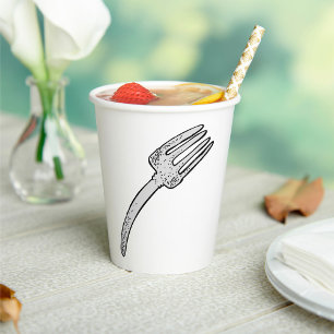 Rustic Vintage Fork Retro Cutlery Paper Cups