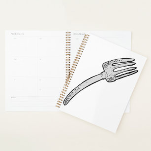 Rustic Vintage Fork Retro Cutlery Planner