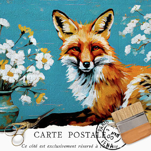 Rustic Vintage Fox Decoupage Tissue Paper