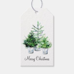 Rustic Vintage Galvanized Bucket Christmas Tree Gi Gift Tags
