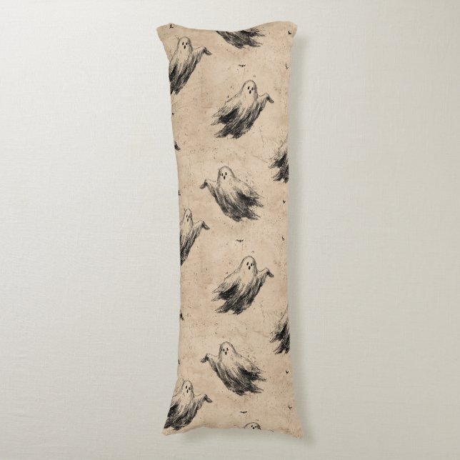 Rustic Vintage Ghost Pattern (2) Body Pillow (Front Vertical)