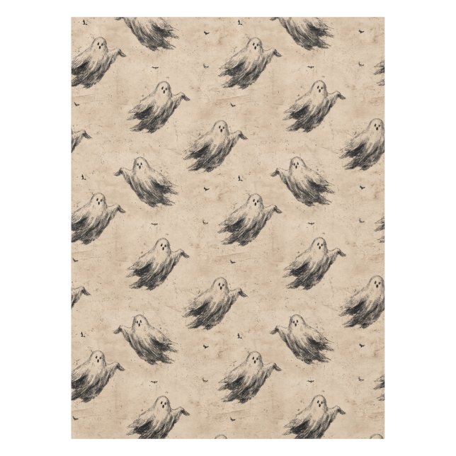 Rustic Vintage Ghost Pattern (2) Tablecloth (Front)