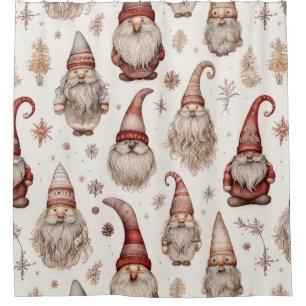 Rustic Vintage Gnome Garden Watercolor Pattern