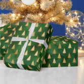 Festive Christmas Tree Green Vintage Retro Van Wrapping Paper