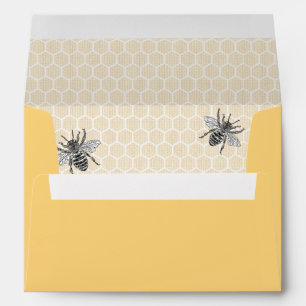 Rustic Vintage Honeycomb Bumble Bee Envelopes