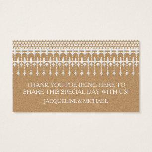 Rustic Vintage Lace Kraft Paper Script Typography