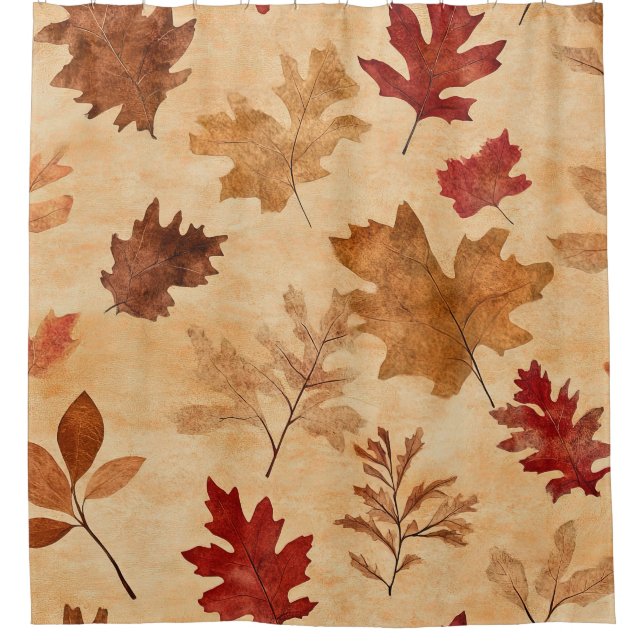Rustic Vintage Maple Leaves Red Brown Fall (Front)