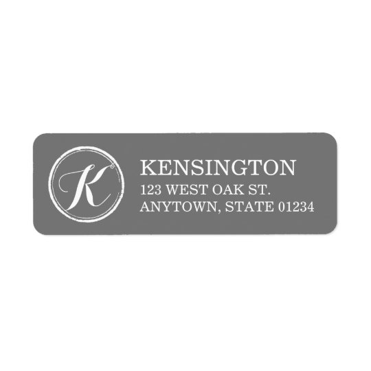 Rustic Vintage Monogram | Return Address Labels