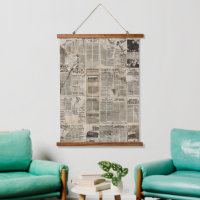 Rustic Vintage Newspaper Patchwork Collage (1)