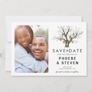 Rustic Vintage Oak Tree Save the Date Photo