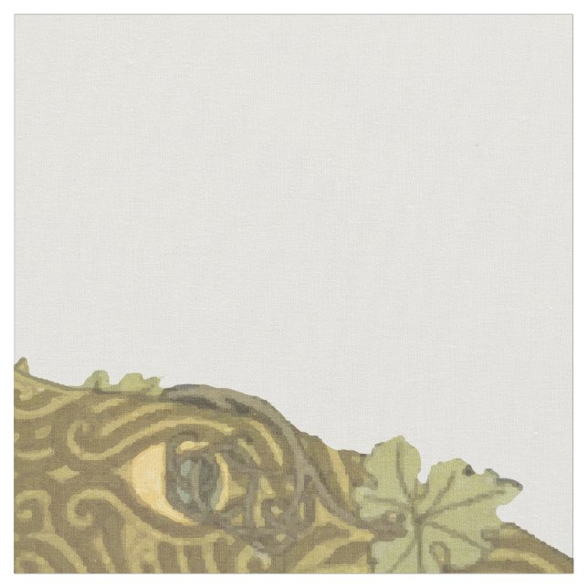 Rustic Vintage Peacock Pattern Fabric (Close Up)