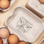 Rustic Vintage Personalized Egg Carton Custom Farm Rubber Stamp<br><div class="desc">Make your own gorgeous rustic and personalized egg carton stamp for your homestead or family farm with this gorgeous hand-drawn stamp. This is a perfect choice for any farm or homestead owner looking for a unique mailing accessory. The design has a round shape with a beautiful image of a chicken...</div>