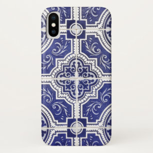 Rustic Vintage Portuguese Tiles Pattern - Azulejo Case-Mate iPhone Case