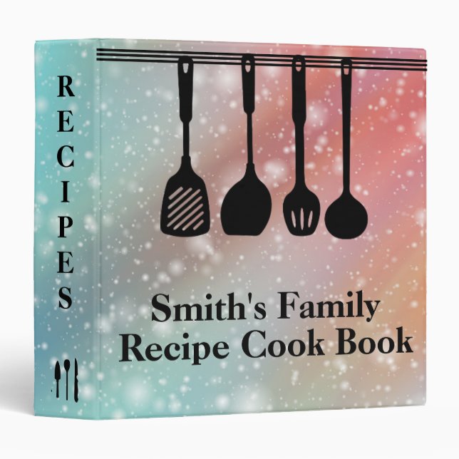 Rustic Vintage Recipe Cookbook Binder (Front/Spine)