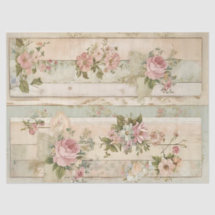 Rustic Vintage Rose Decoupage Tissue Paper