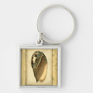 Rustic Vintage Seashell Keychain