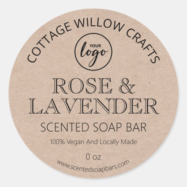 Rustic Vintage Themed Scented Soap Labels (Front)