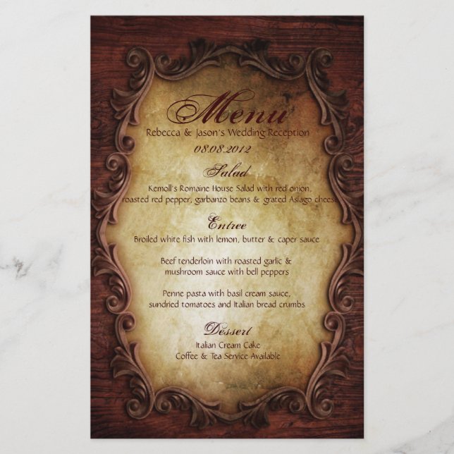 rustic vintage typography western country wedding (Front)
