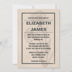 Rustic Vintage Wedding Invitations