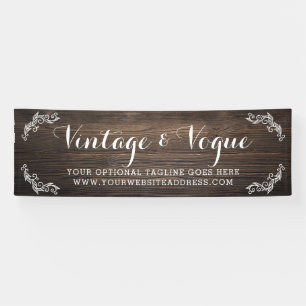 Rustic Vintage Wood Elegant Country Farm Boutique Banner