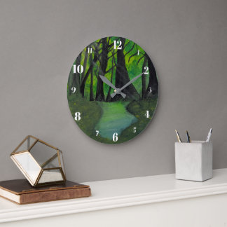 Rustic Vintage Wood Grain Farmhouse Wall Clock