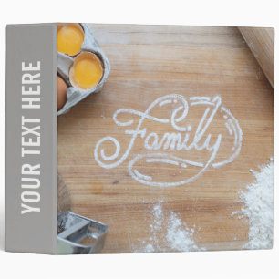 Rustic vintage wooden recipe binder book