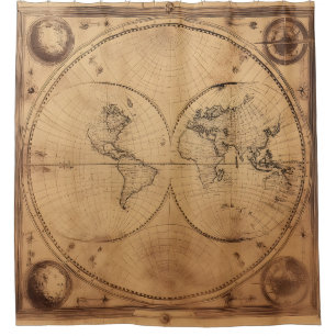 Rustic Vintage World Map Globe