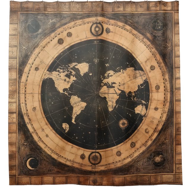 Rustic Vintage World Map Globe (4) (Front)