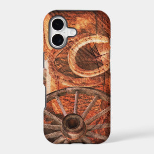Rustic Wagon Wheel Horseshoes Western Style