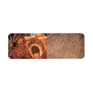 Rustic Wagon Wheel Horseshoes Western Style
