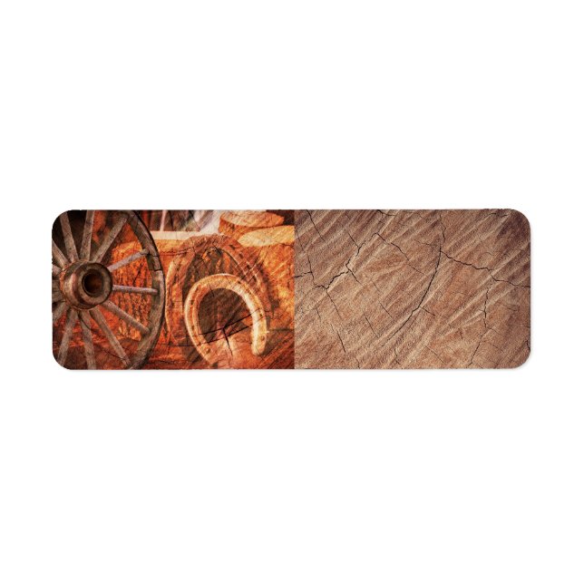 Rustic Wagon Wheel Horseshoes Western Style (Front)