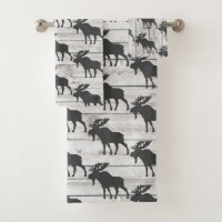 Rustic Walking Moose Shiplap Wood